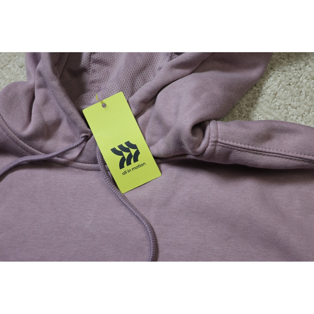 All in Motion Active Comfort Pullover Hoodie Purple Fleece Sweatshirt S - Picture 4 of 8